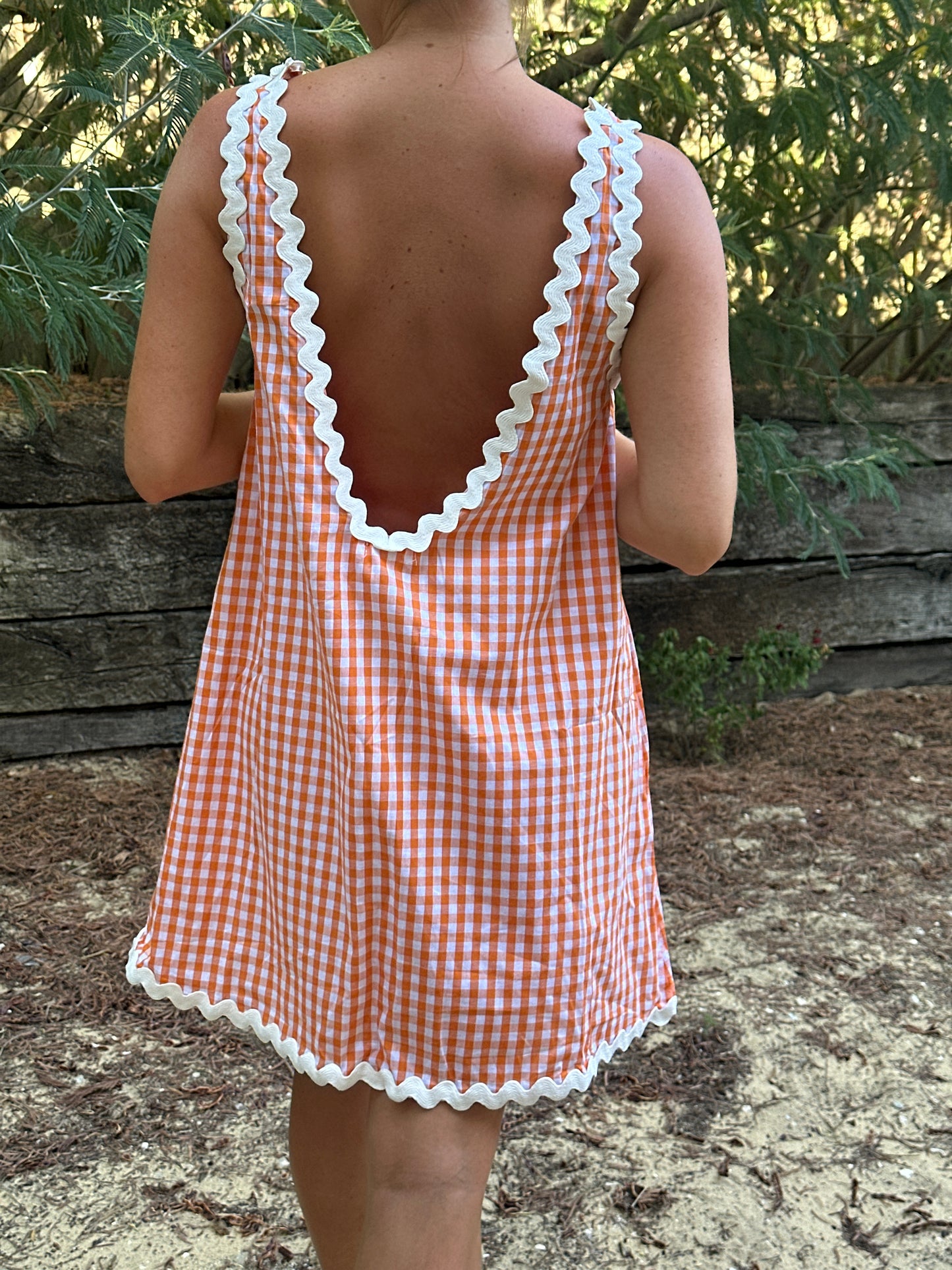 Robe vichy Coline orange