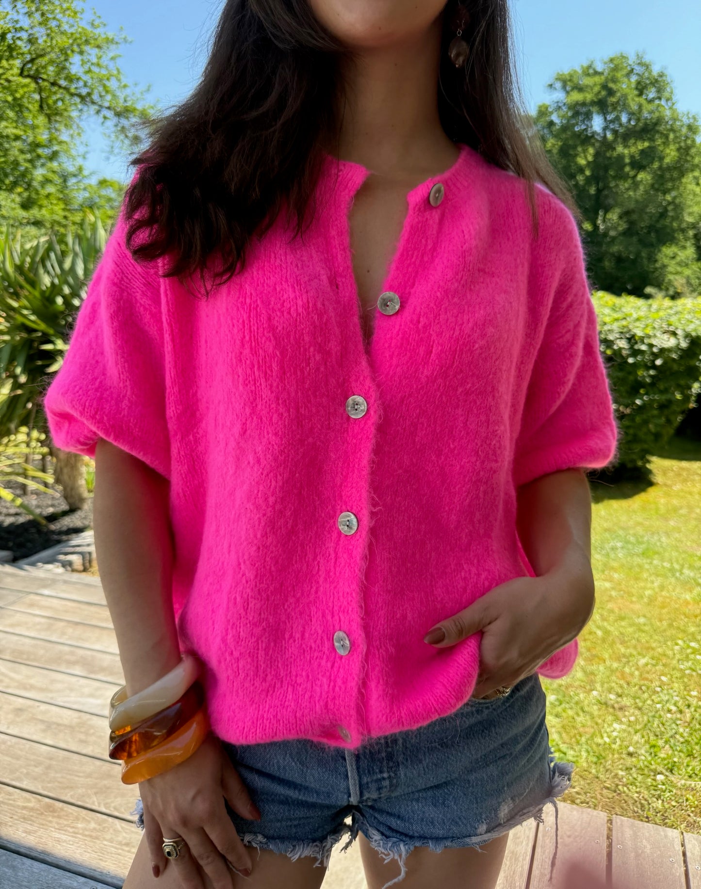 Gilet Gabin fushia