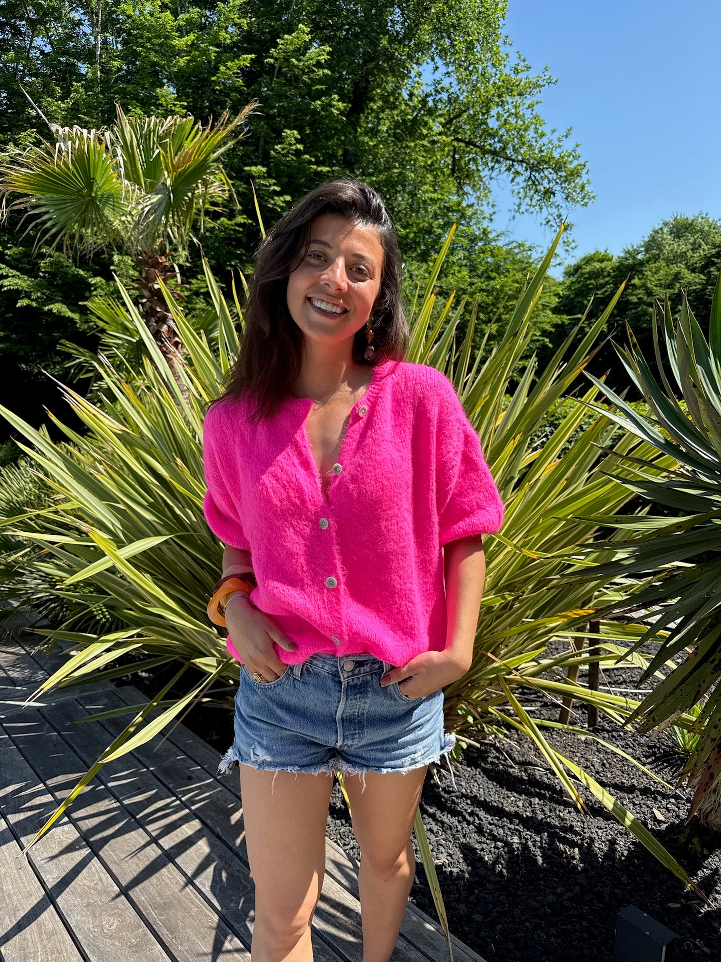 Gilet Gabin fushia
