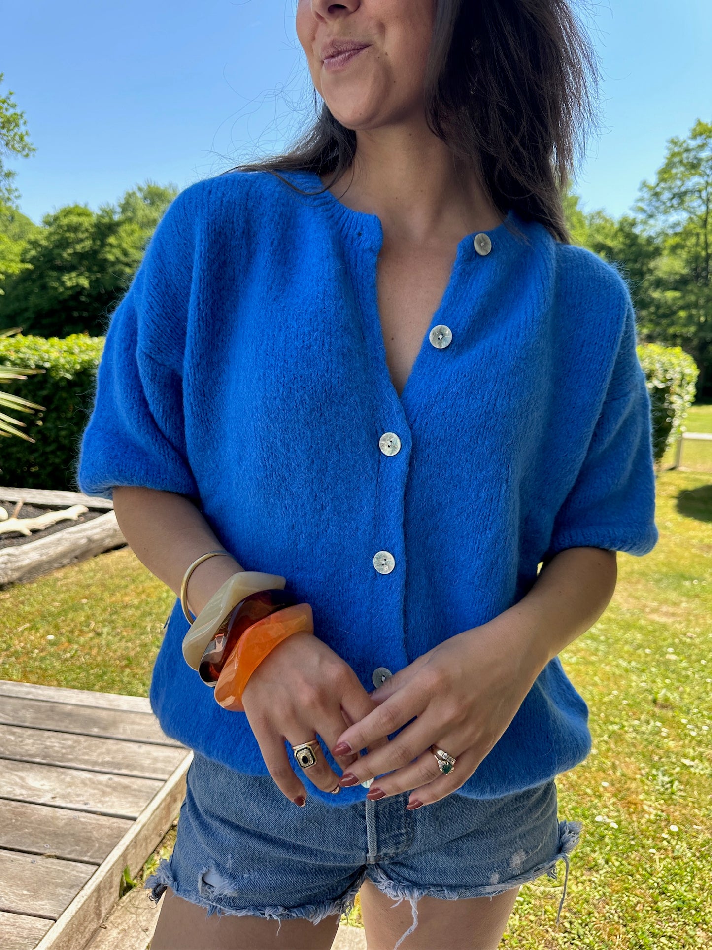 Gilet Gabin bleu roi