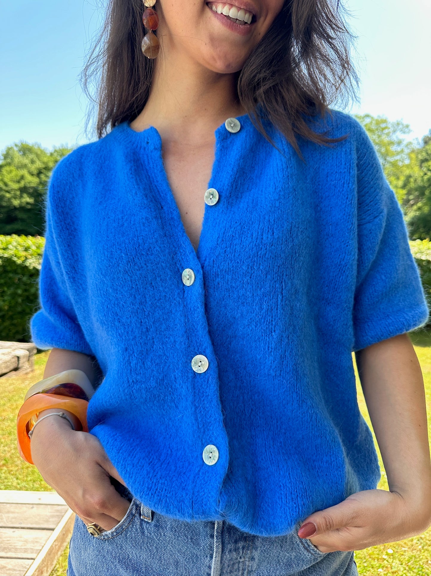 Gilet Gabin bleu roi