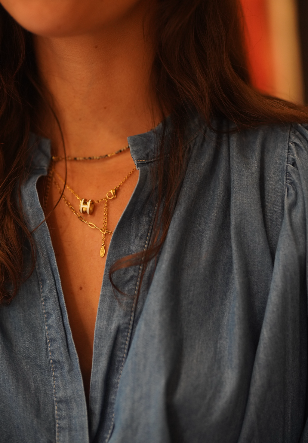 Chemise Karo jean brut