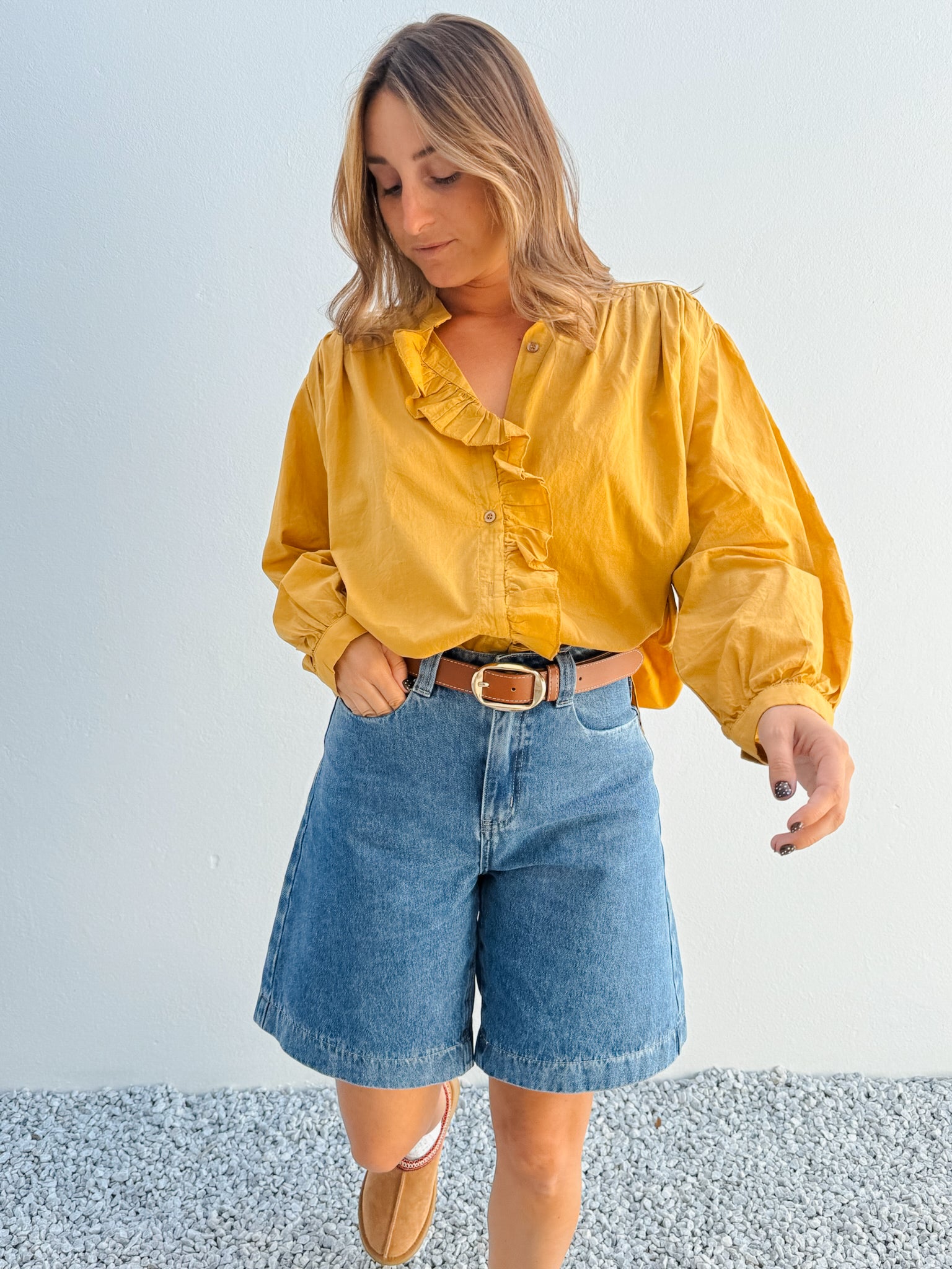 Chemise Pipa moutarde