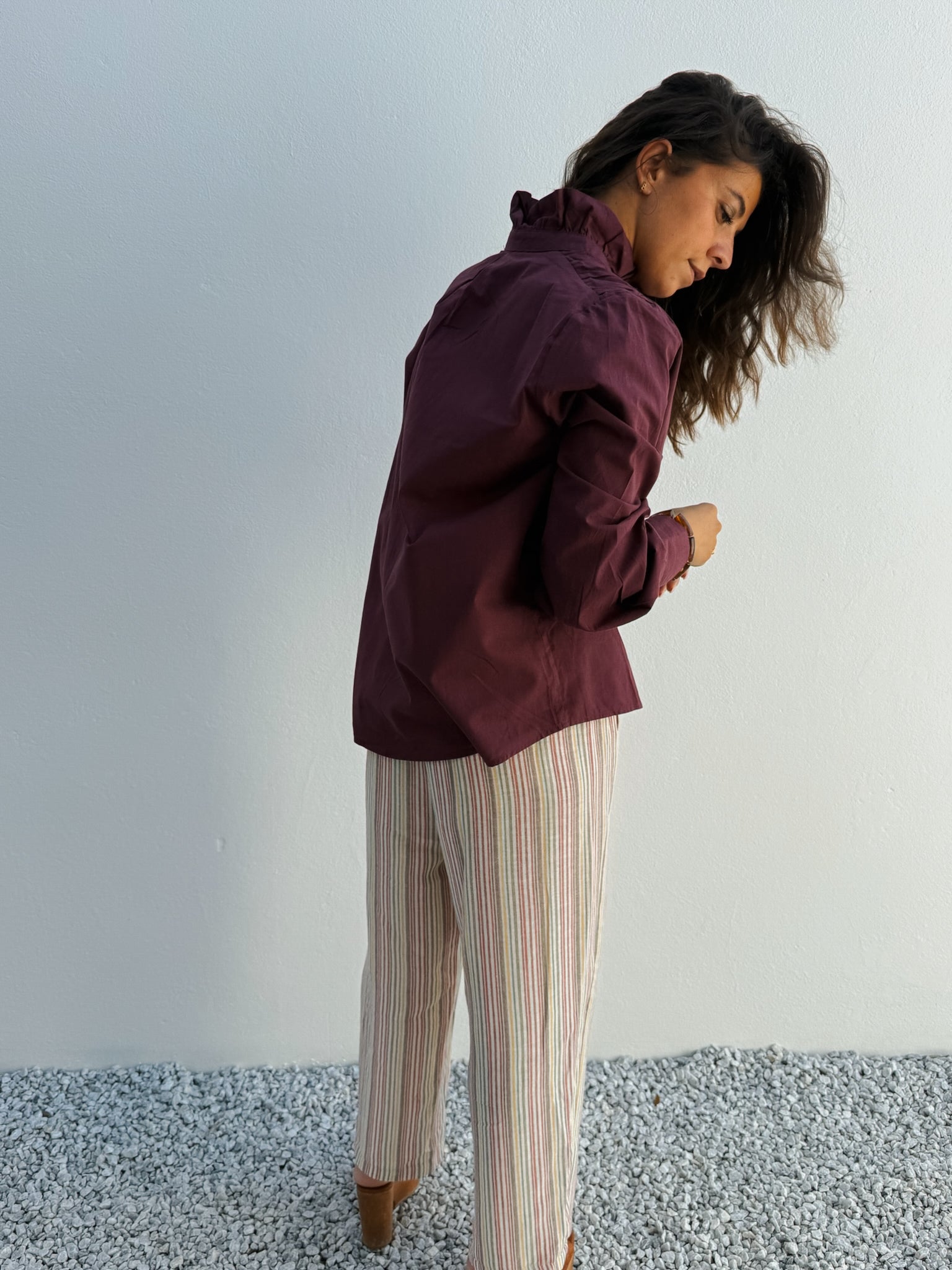 Chemise Eva bordeaux