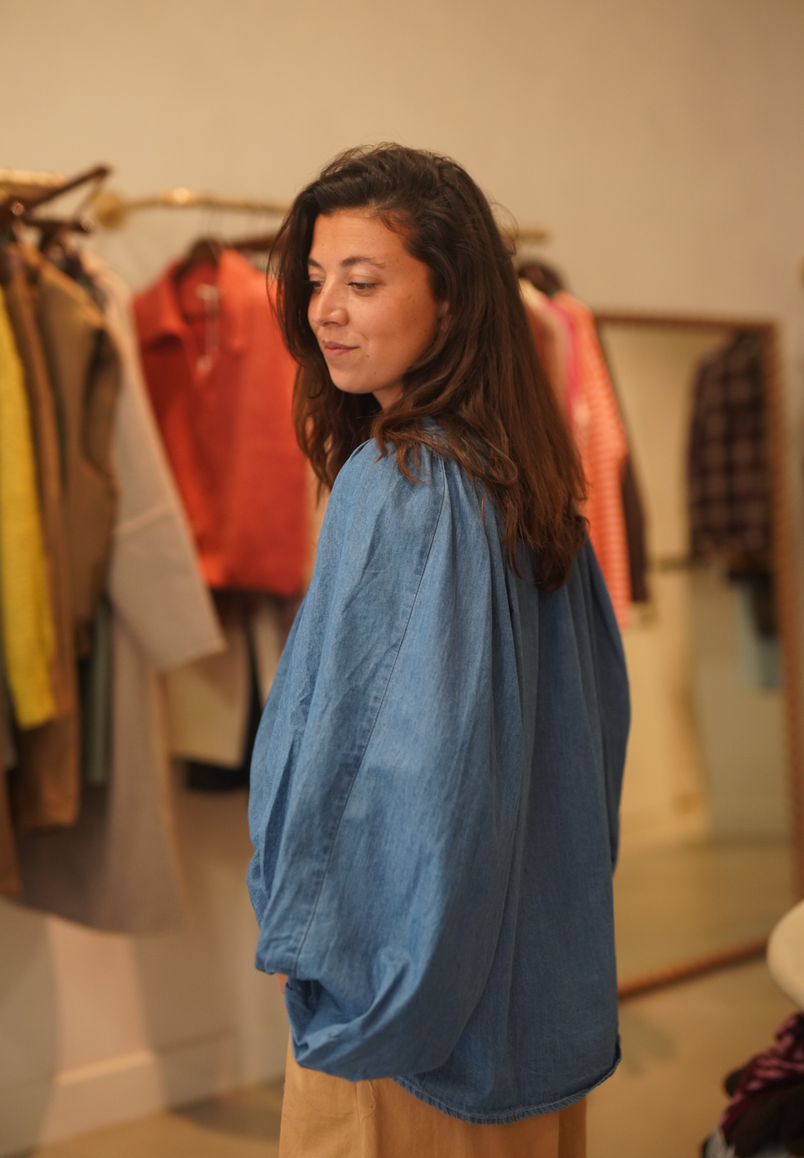 Chemise Karo jean brut