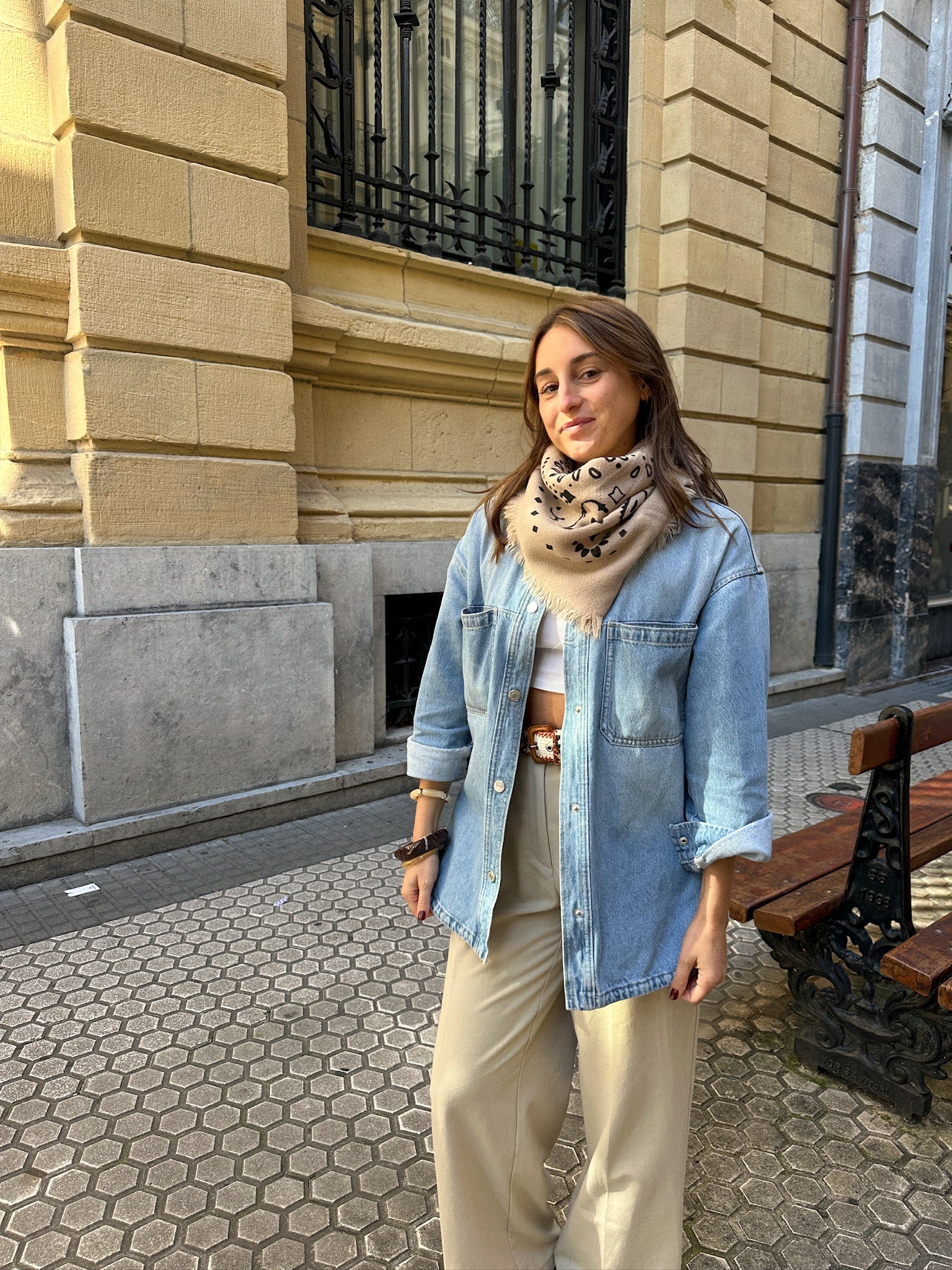 Foulard Jean Taupe