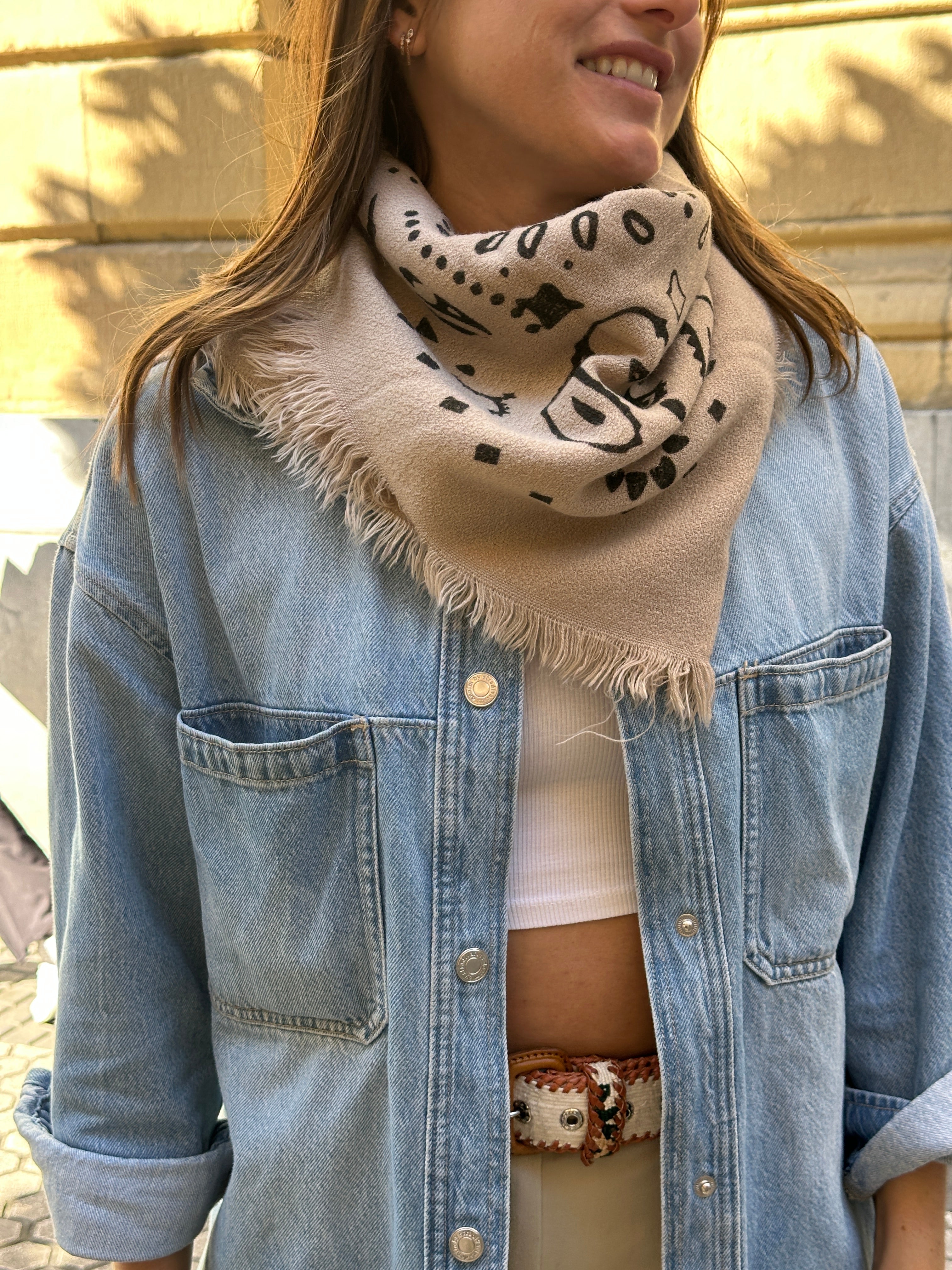 Foulard Jean Taupe