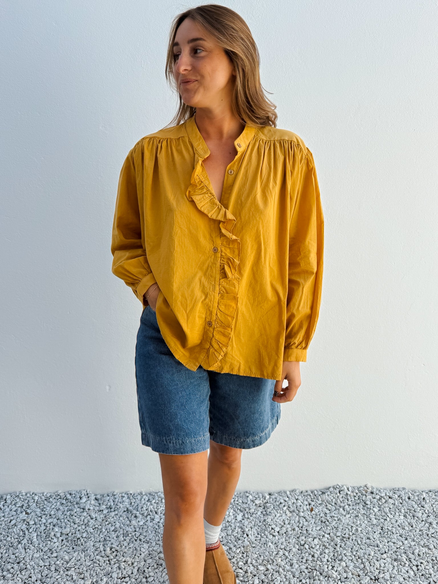 Chemise Pipa moutarde
