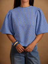 Blouse Manon bleu roi