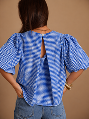 Blouse Manon bleu roi