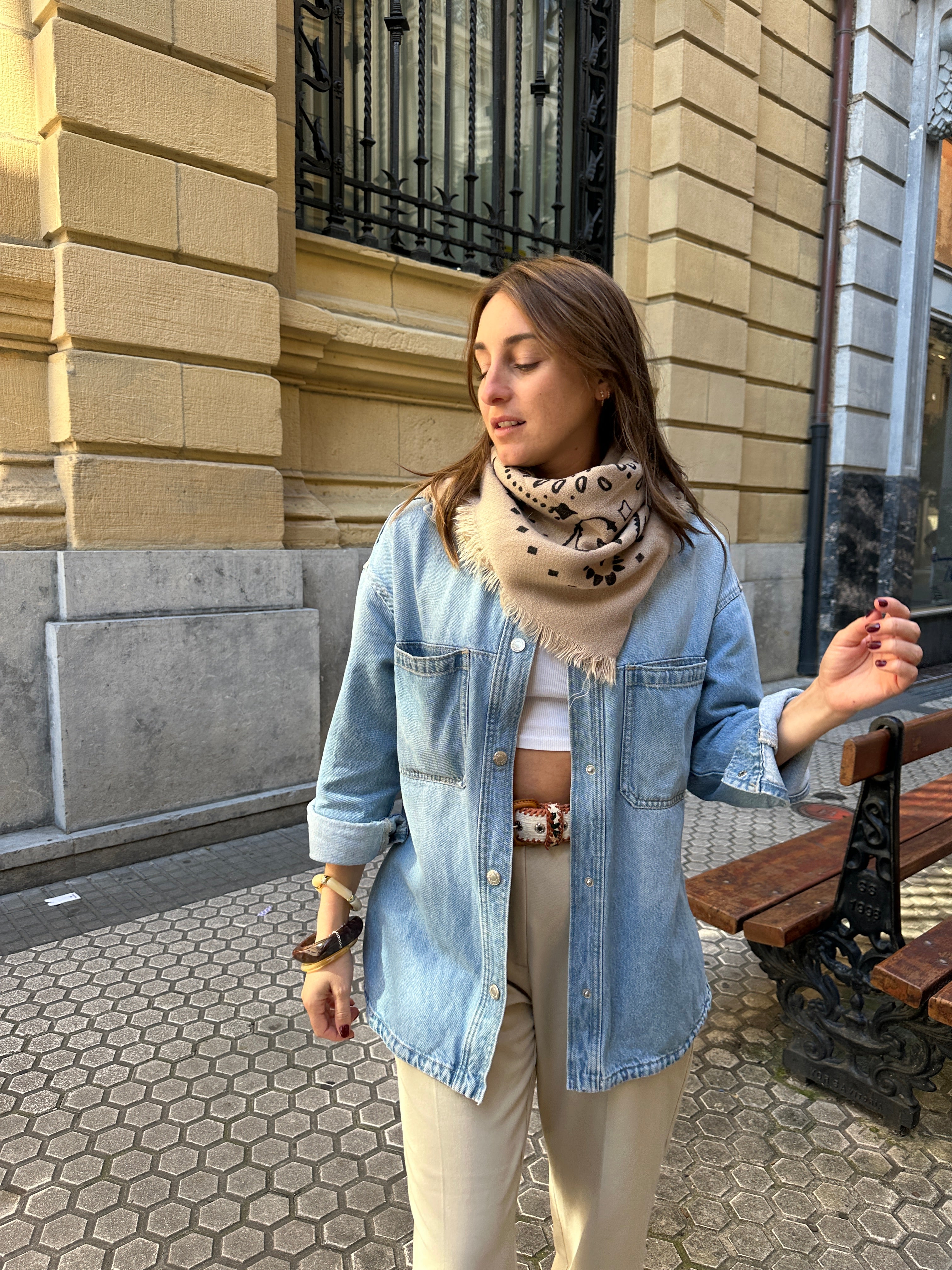 Foulard Jean Taupe