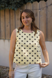 Top Roxy Jaune & Marron