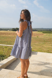 Sofia vichy marine et blanche