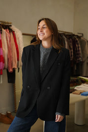 Blazer polo noir