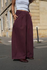 Pantalon Joris prune