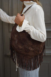 Sac frange Lucky marron