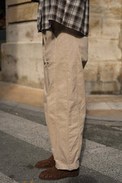 Pantalon barrel beige