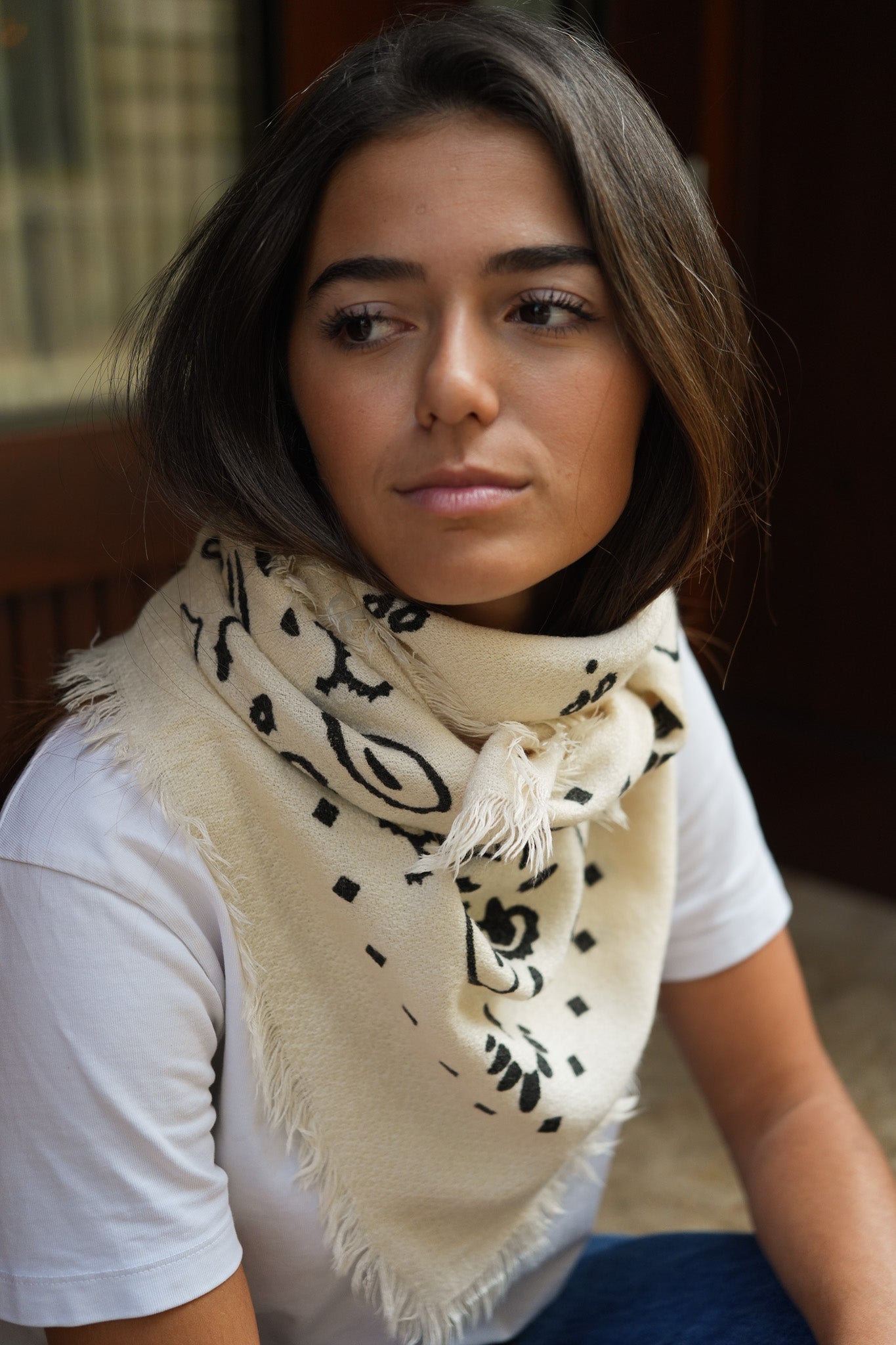 Foulard Jean écru