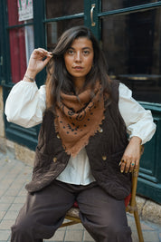 Foulard Jean camel