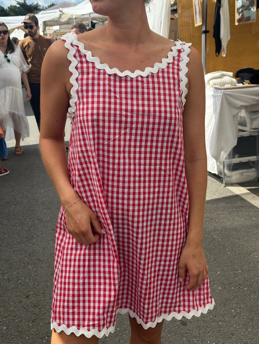 Robe vichy Coline rouge