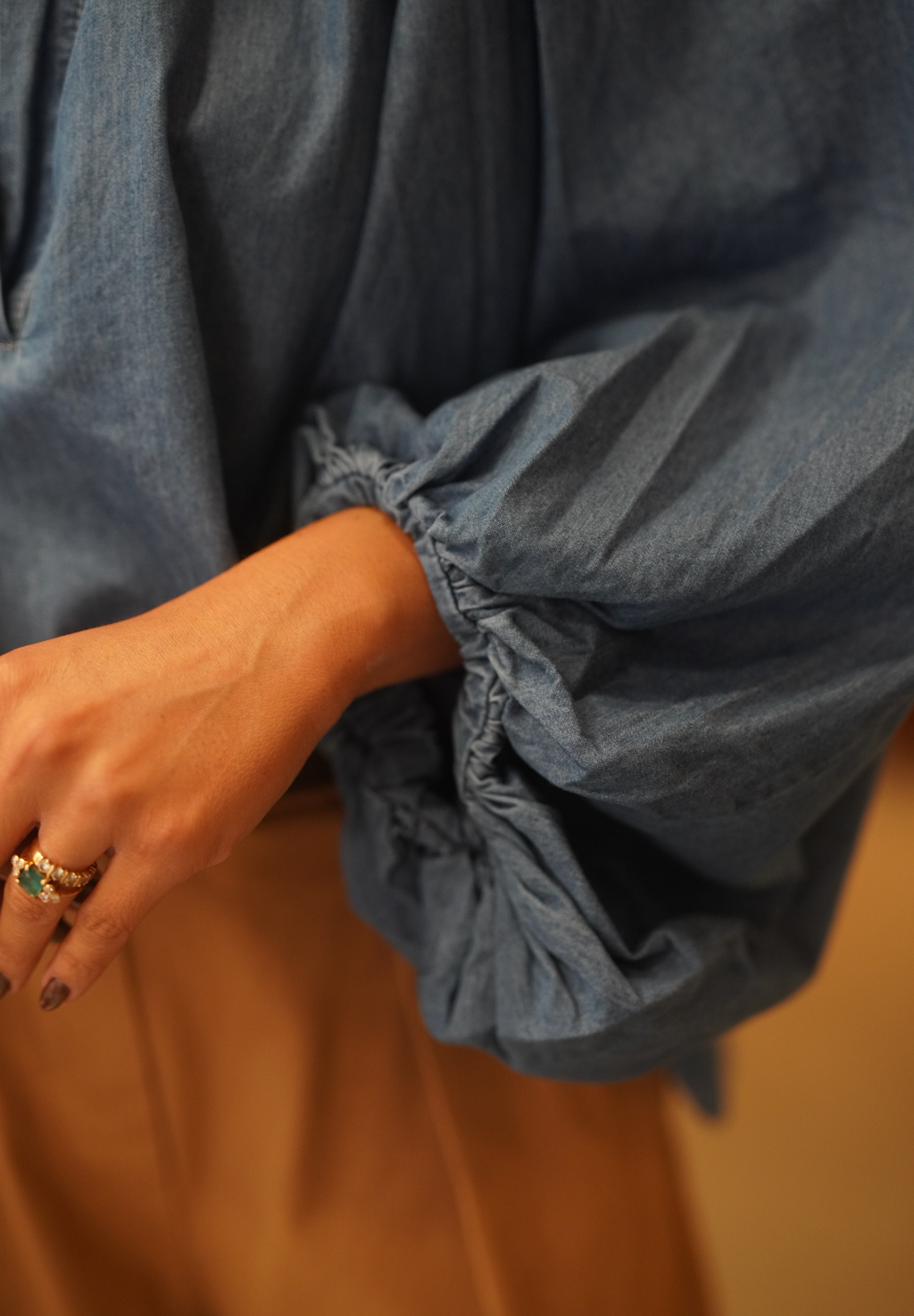 Chemise Karo jean brut