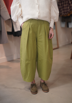 Pantalon barrel Olive