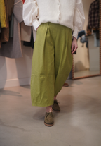 Pantalon barrel Olive