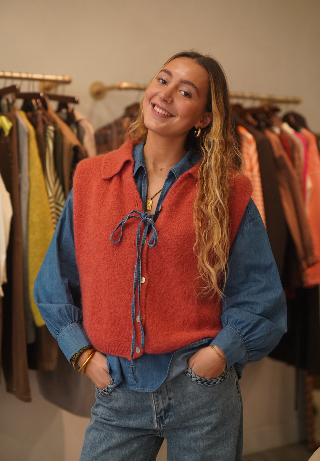 Gilet Lylou teracotta