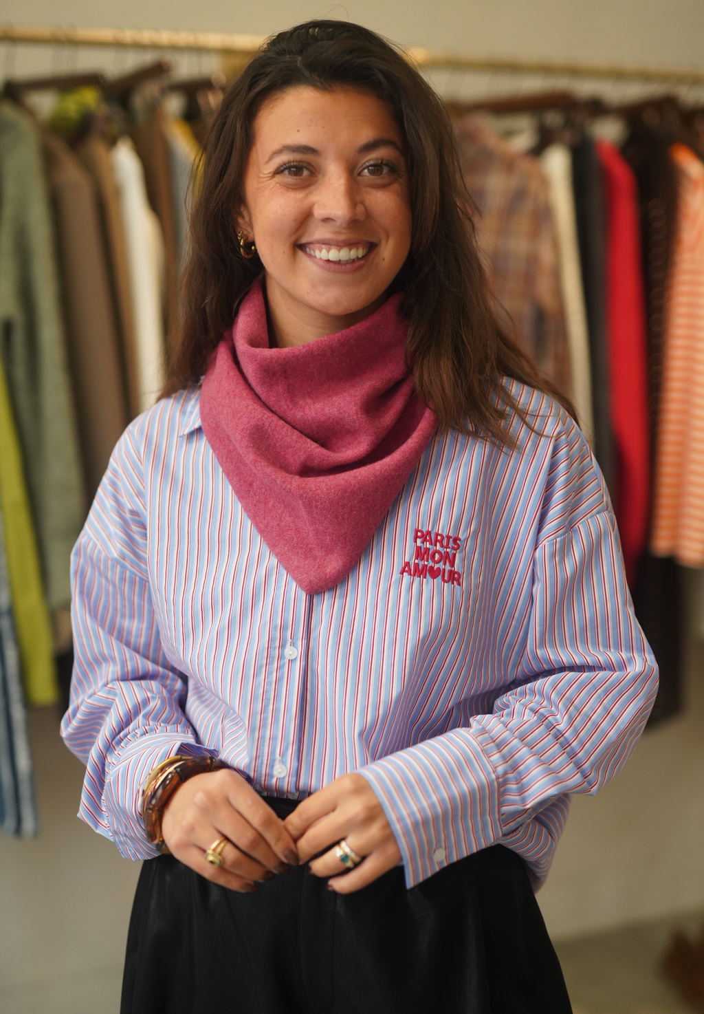 Petit foulard rose magenta