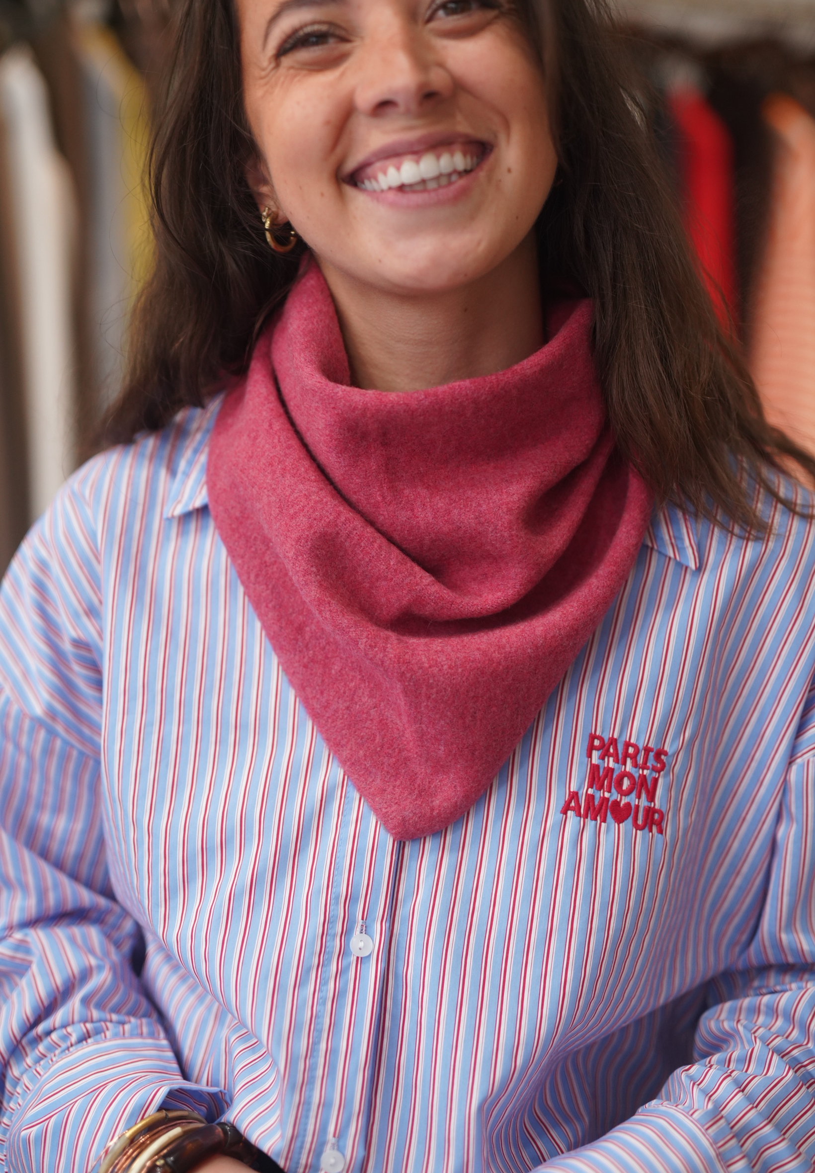 Petit foulard rose magenta