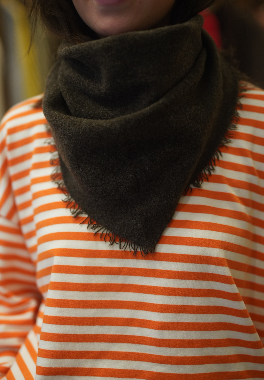 Grand foulard chocolat