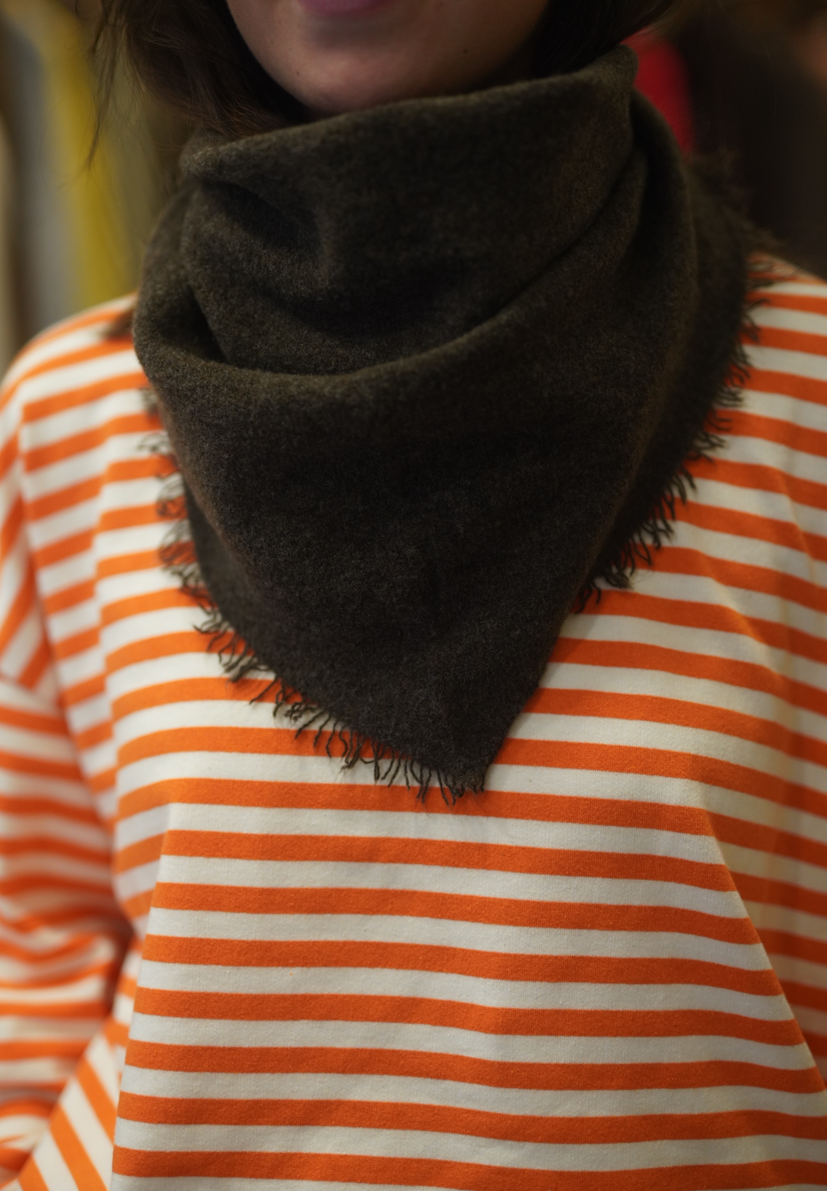 Grand foulard chocolat