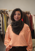 Grand foulard chocolat