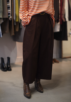 Pantalon barrel choco