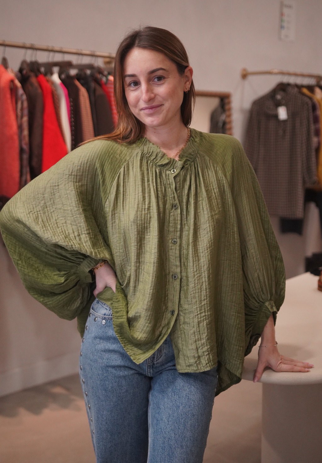Chemise Lucie kaki