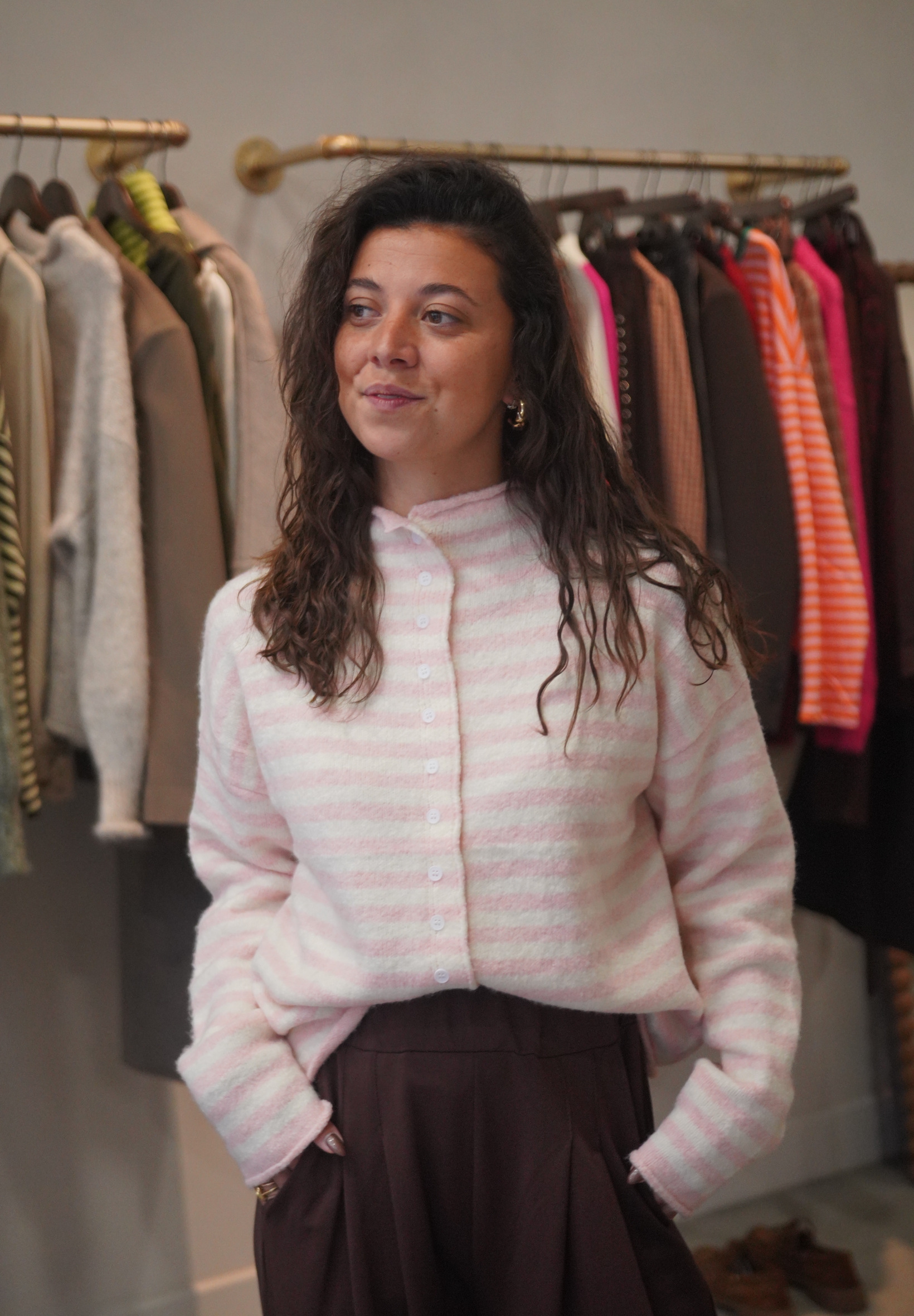 Gilet Anie Rose pâle