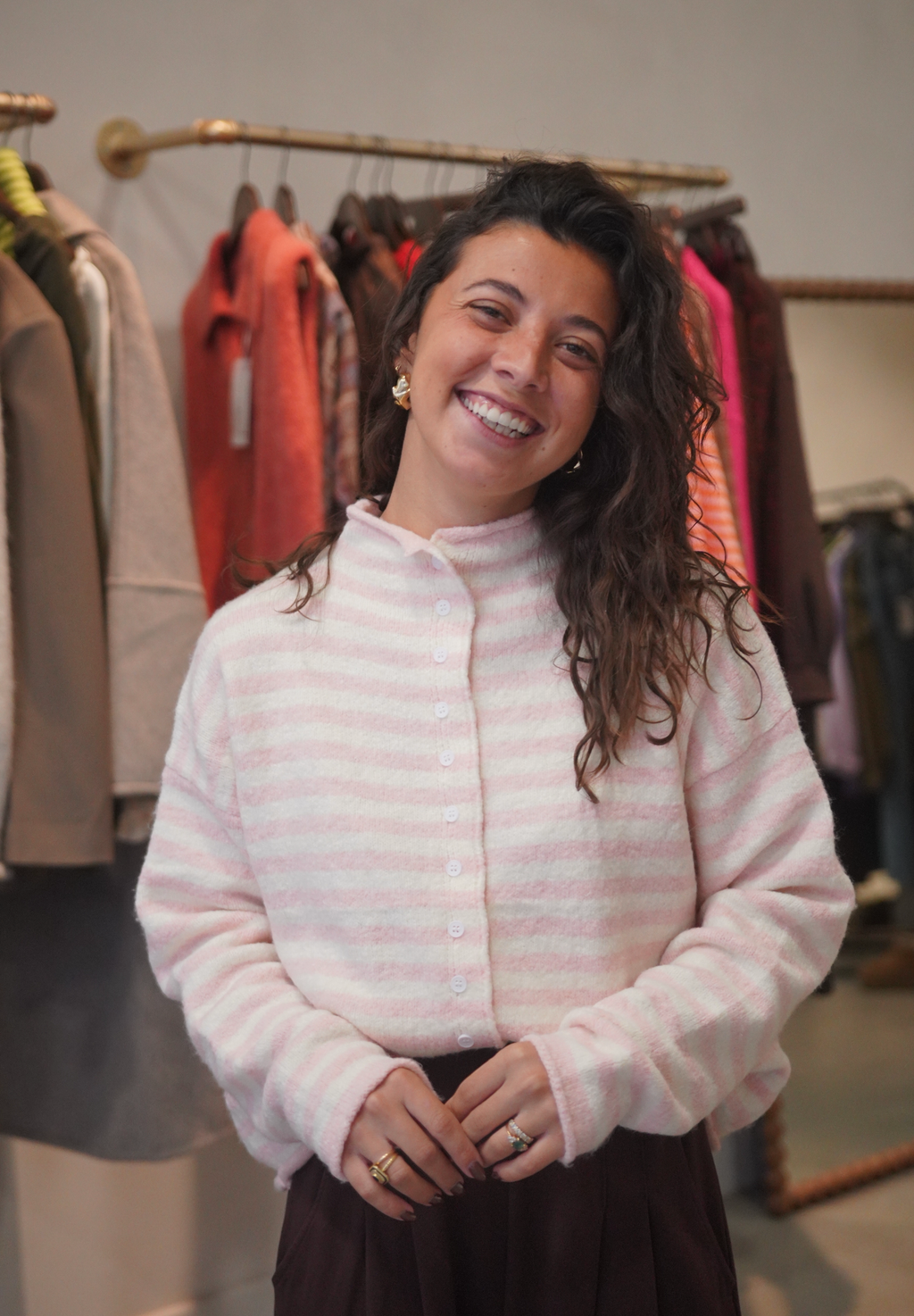 Gilet Anie Rose pâle