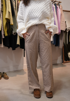 Pantalon Vichy camel loulou