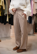 Pantalon Vichy camel loulou