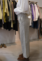 Pantalon Vichy vert loulou