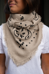 Foulard Jean taupe