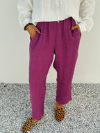 Pantalon Gaby framboise