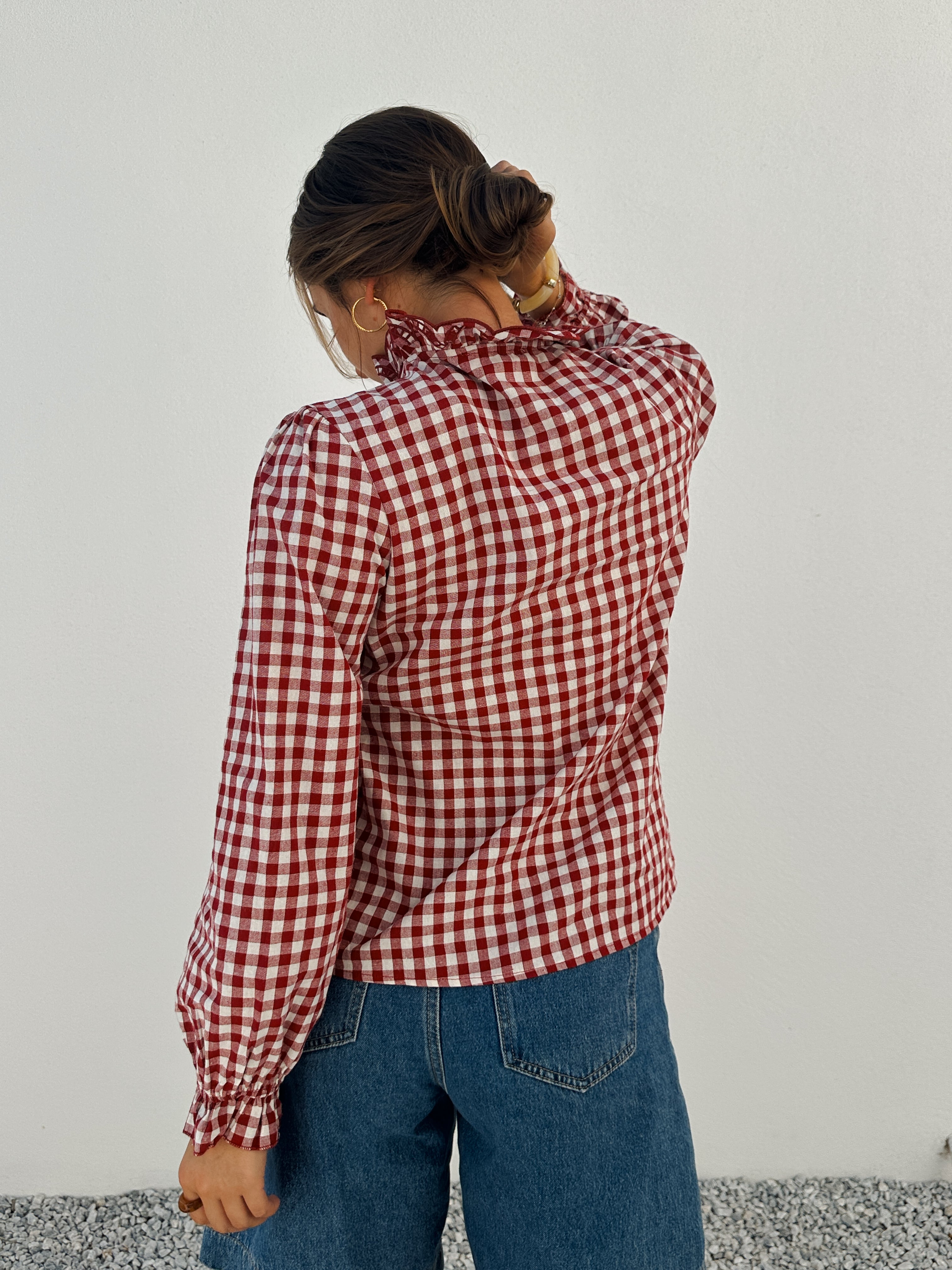Chemise Stella bordeaux