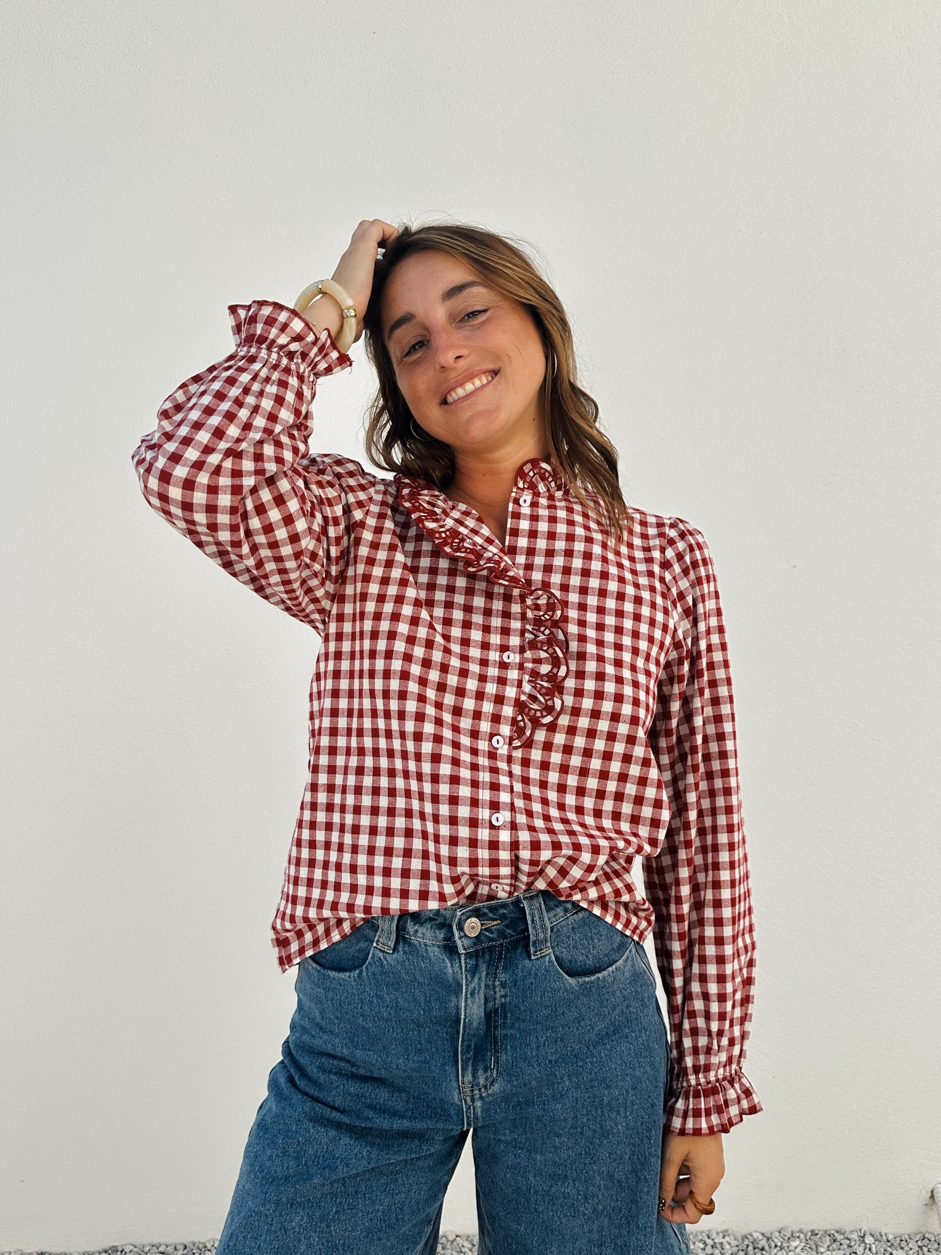 Chemise Stella bordeaux