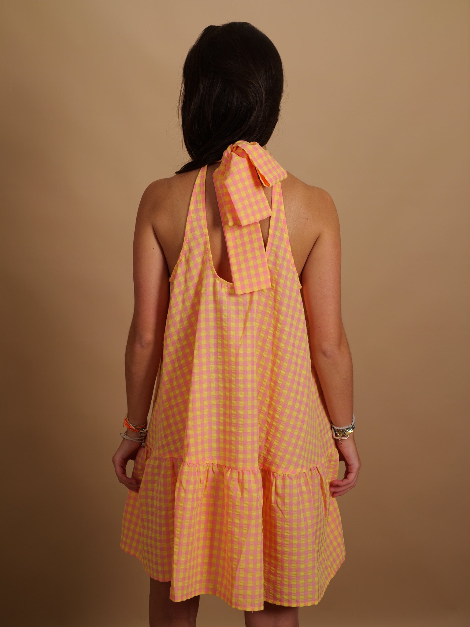Robe Sofia Vichy Orange & Corail