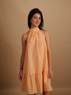 Robe Sofia Vichy Orange & Corail