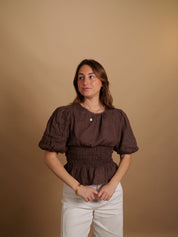 Blouse Garance chocolat