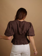 Blouse Garance chocolat