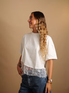 T-shirt Maya Dentelle Blanc