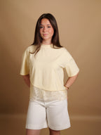 T-shirt Maya Dentelle jaune